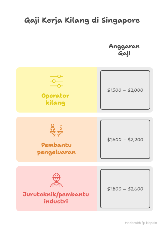 gaji kerja kilang di singapore