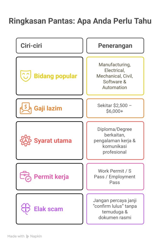 kerja engineer di singapore