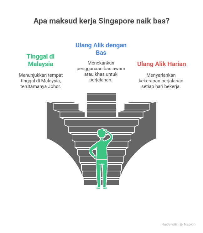 kerja singapore naik bas